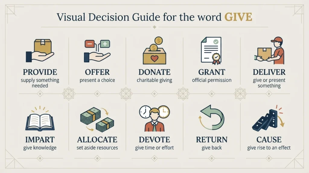 Synonyms for Give