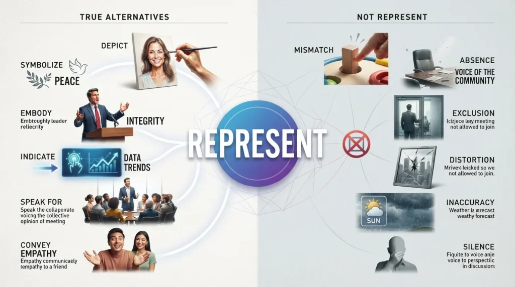 Synonyms for Represent