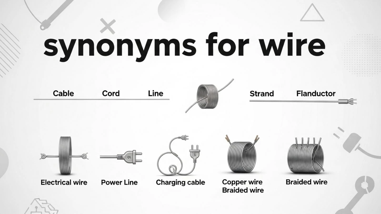 synonyms for wire