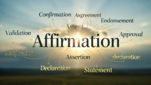 synonyms for affirmation