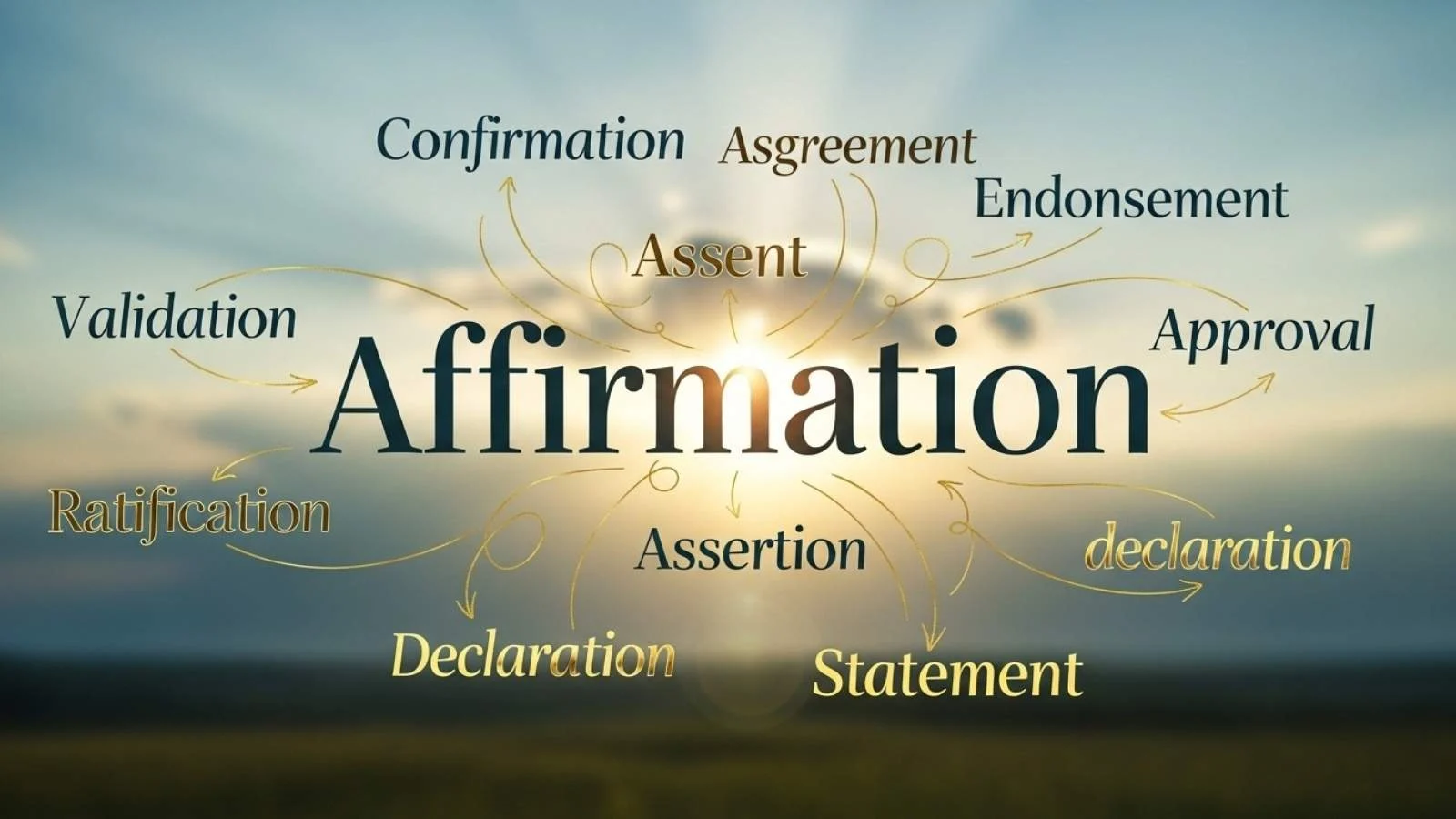 synonyms for affirmation