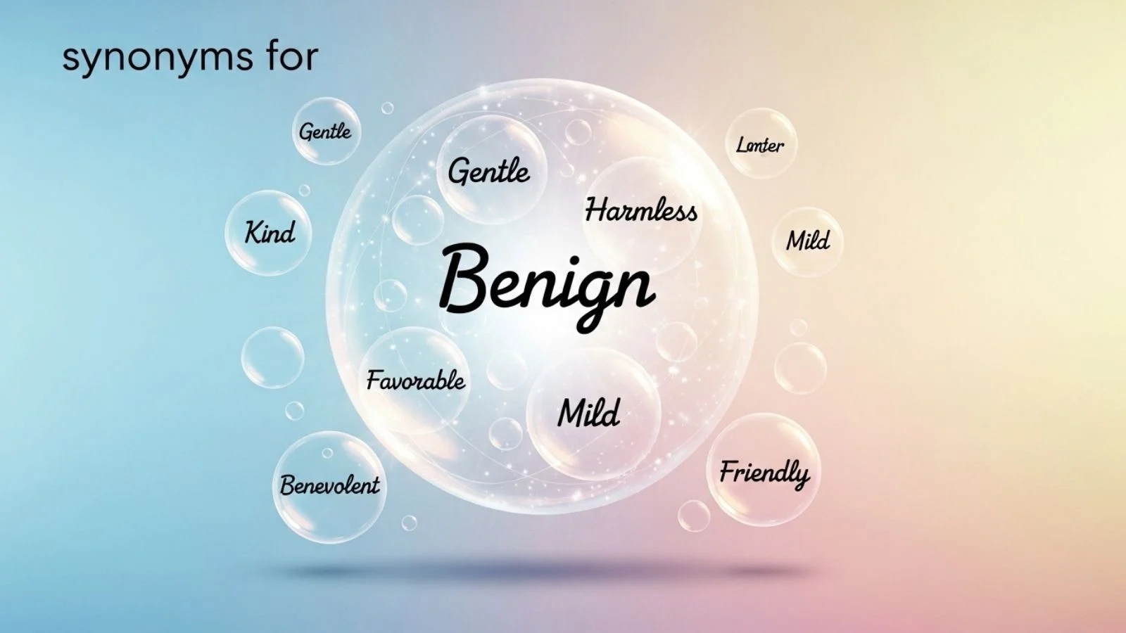 synonyms for benign