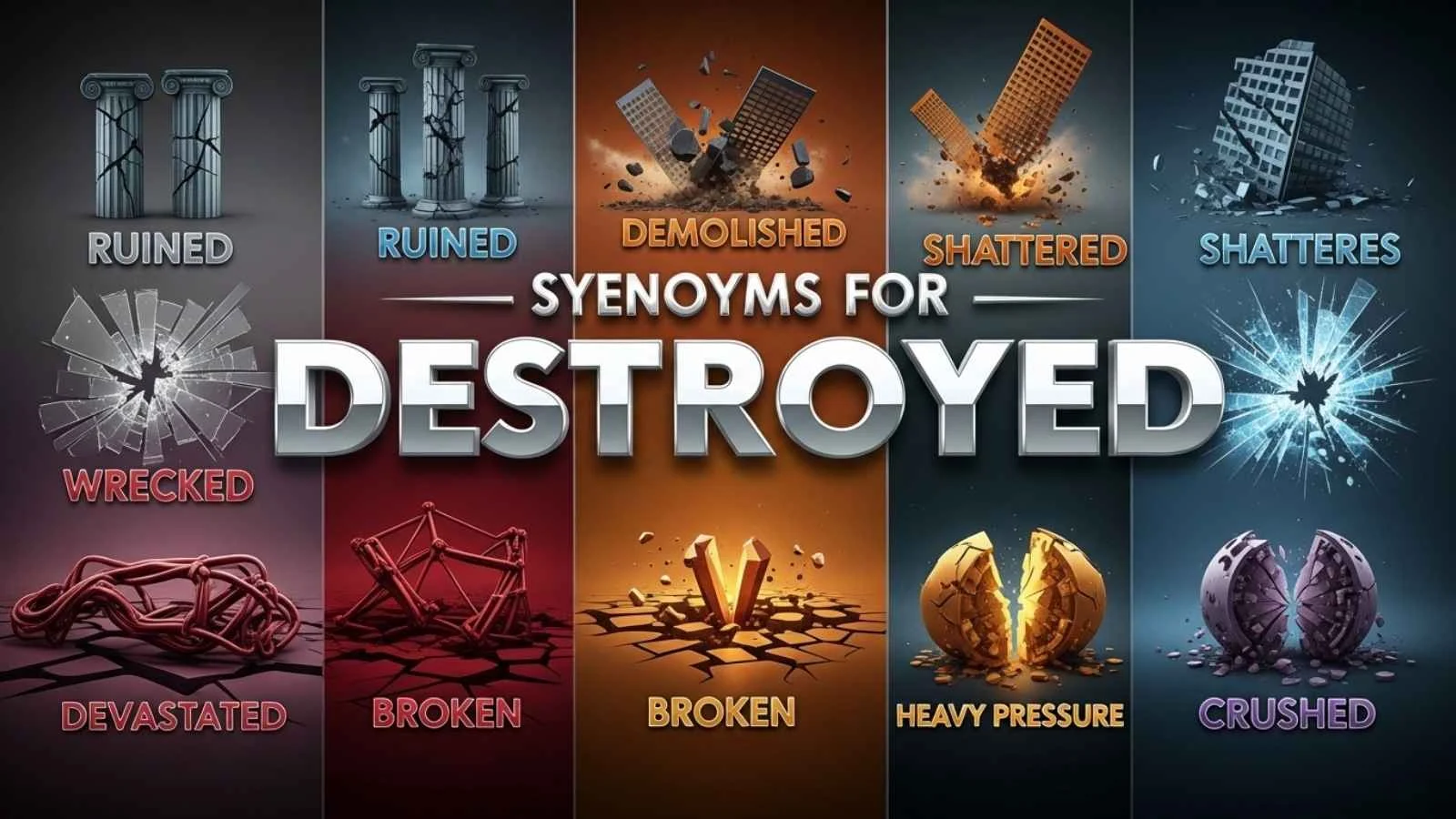 synonyms for destroyed