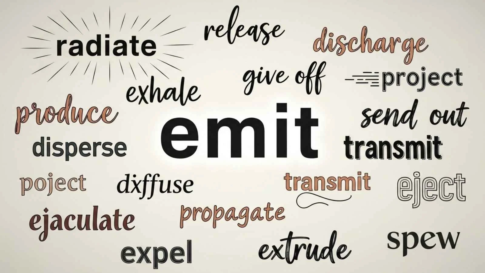 synonyms for emit