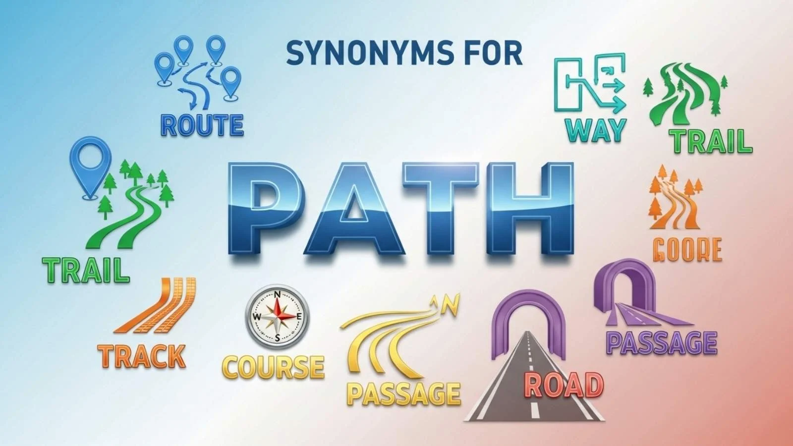 synonyms for path