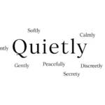 synonyms for quietly