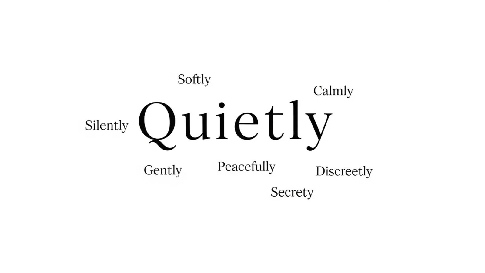 synonyms for quietly