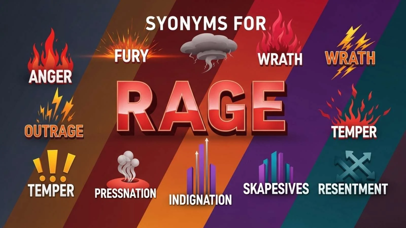 synonyms for rage
