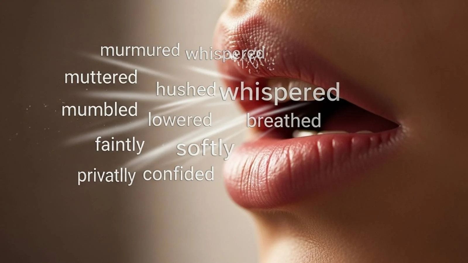 synonyms for whispered