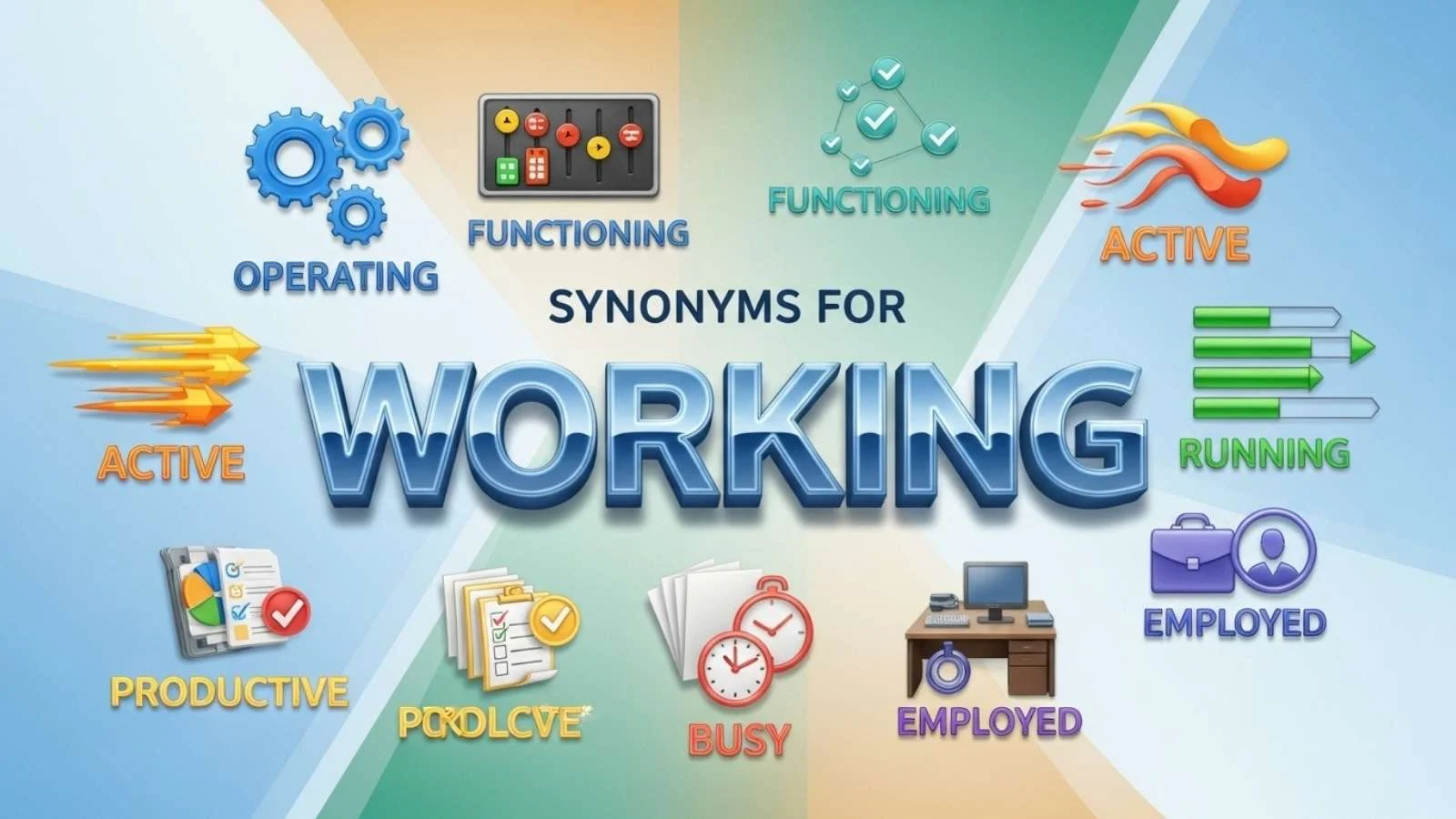 synonyms for working