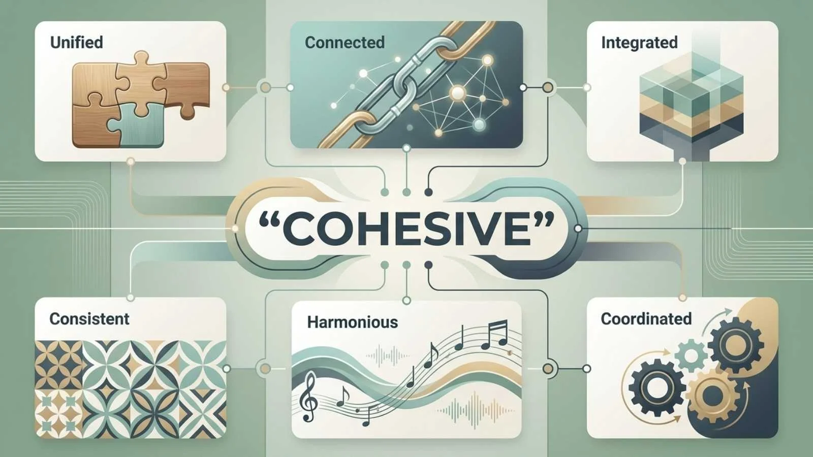 synonyms for cohesive