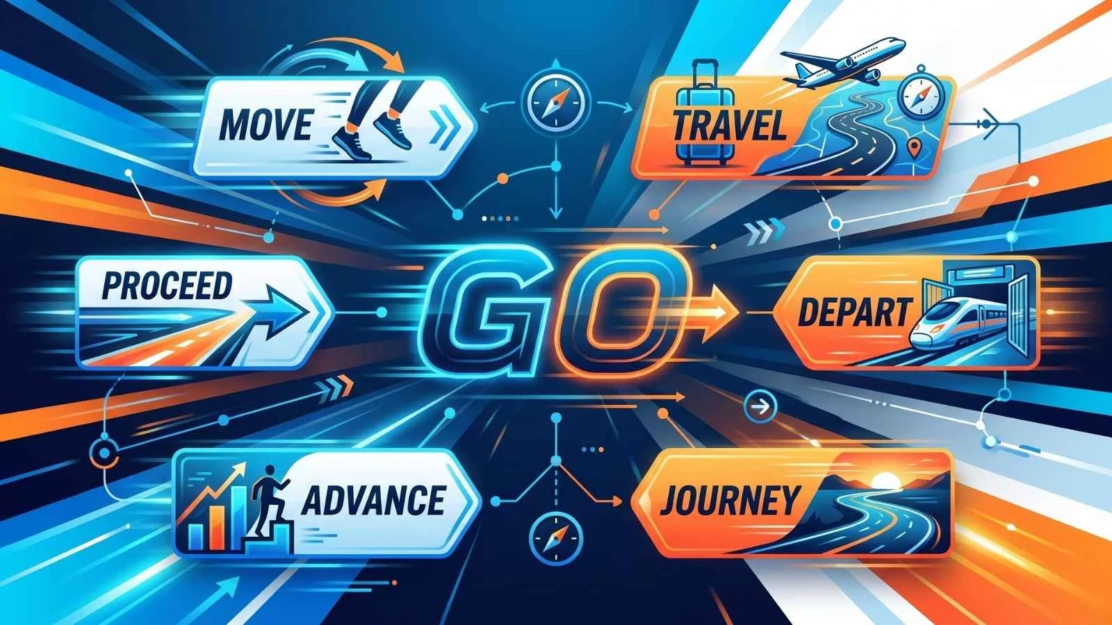 synonyms for go