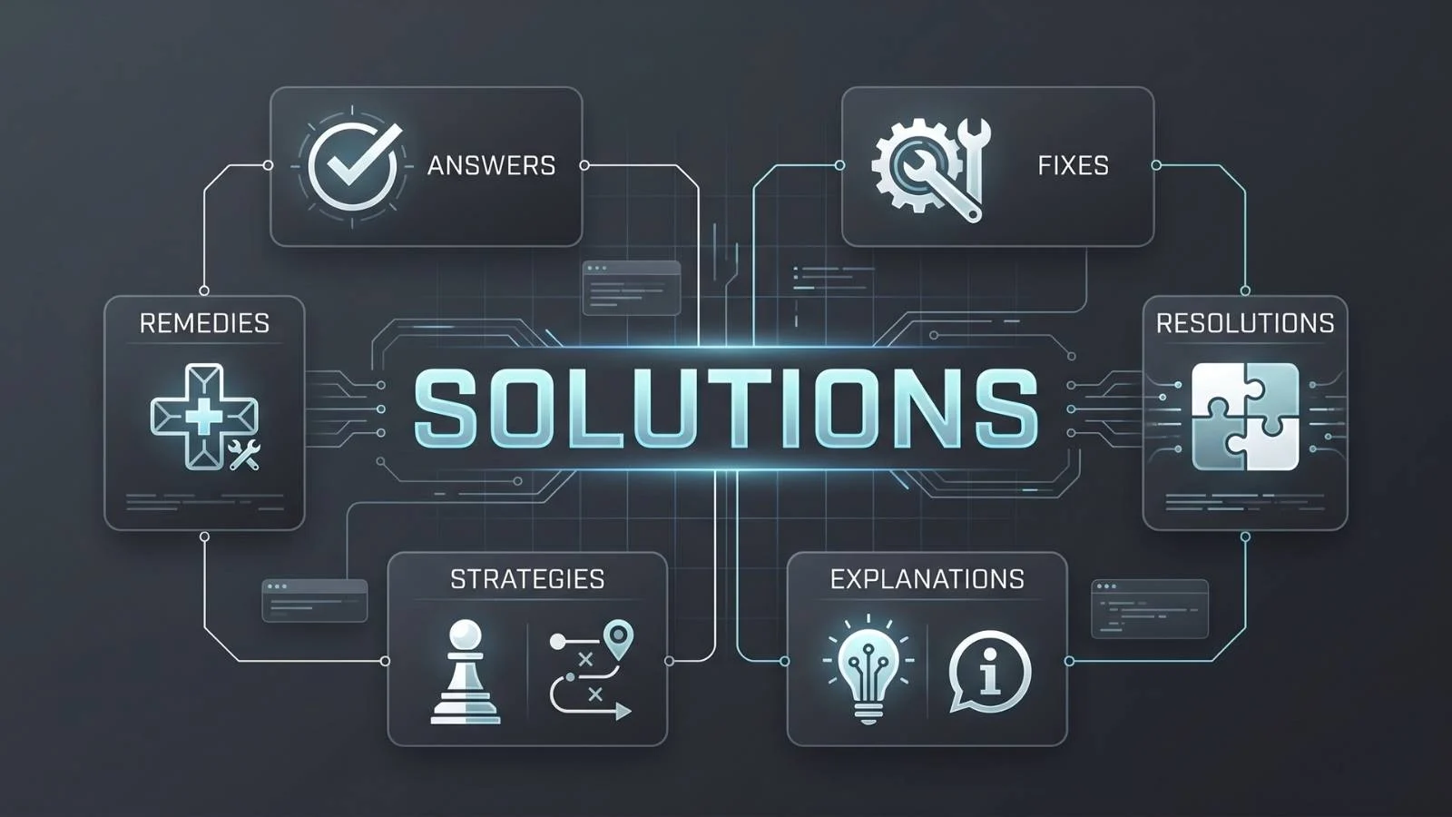 synonyms for solutions