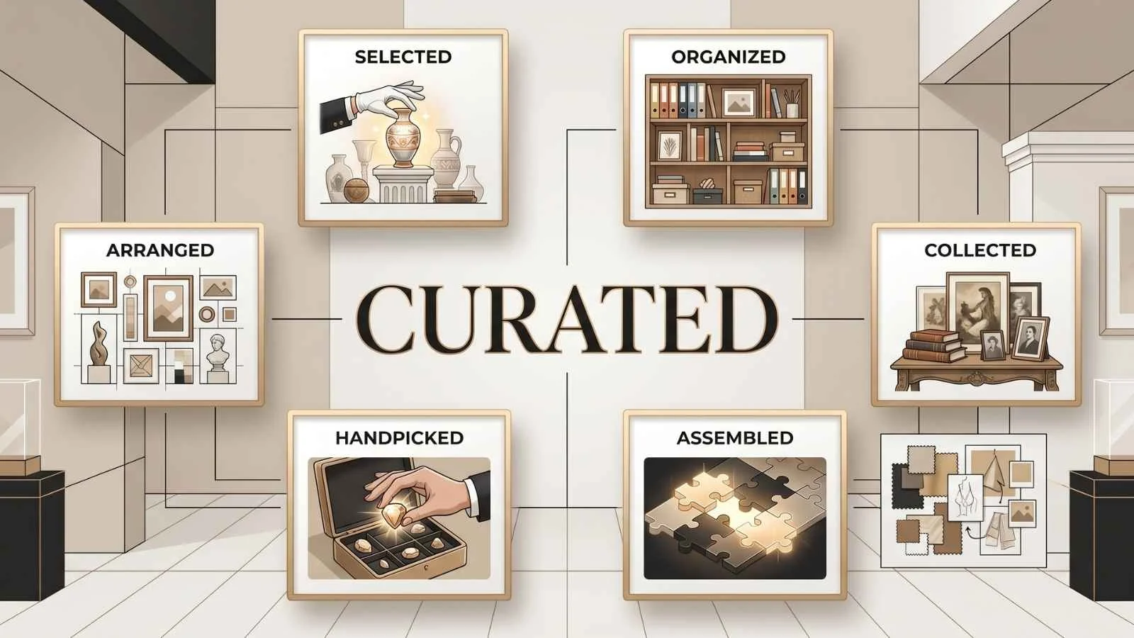 synonyms of curated