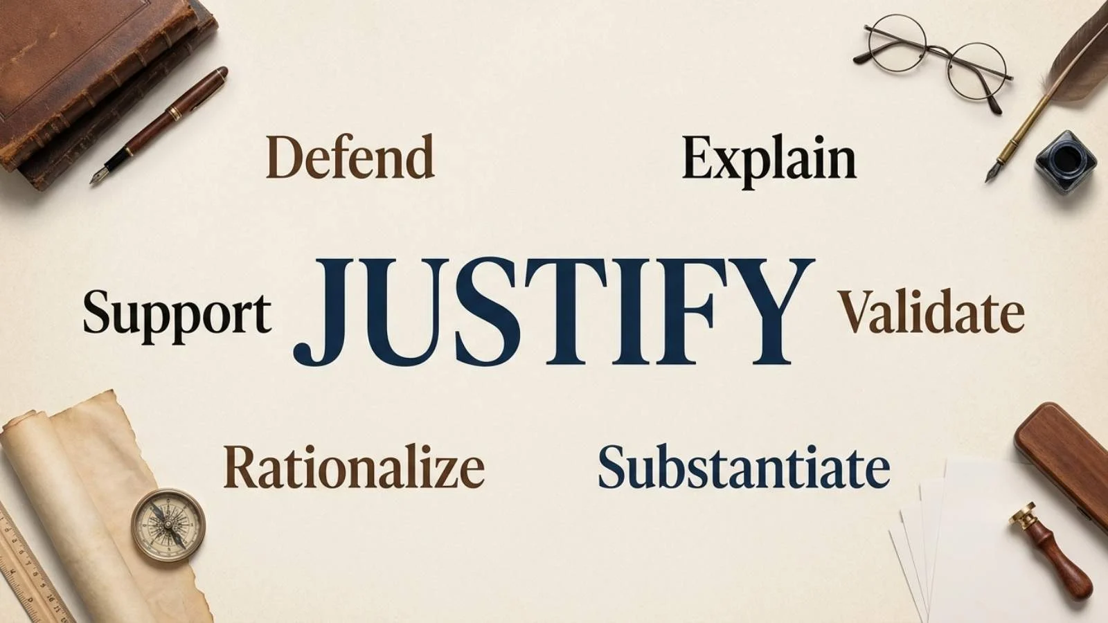 synonyms of justify