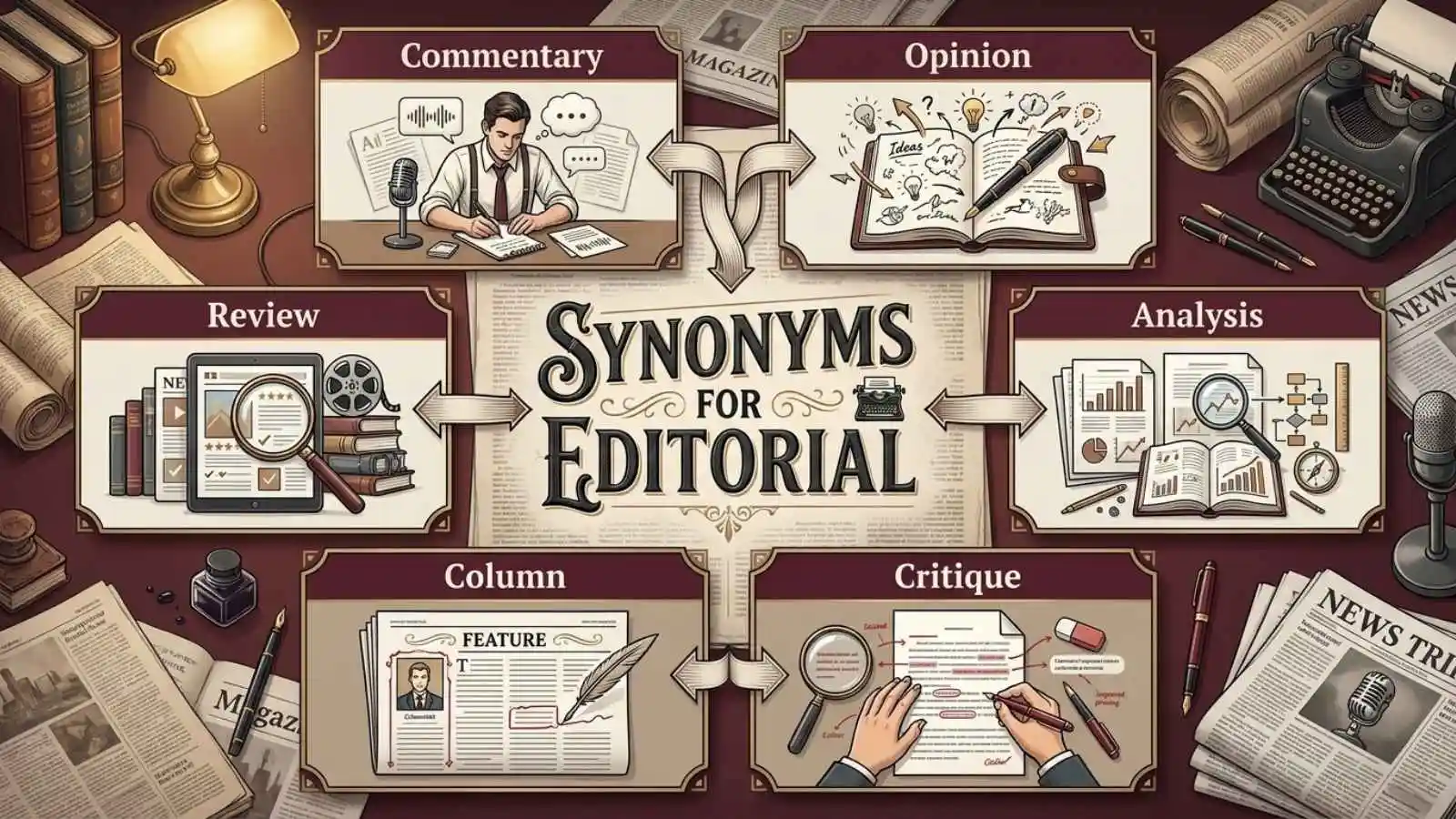 synonyms for editorial