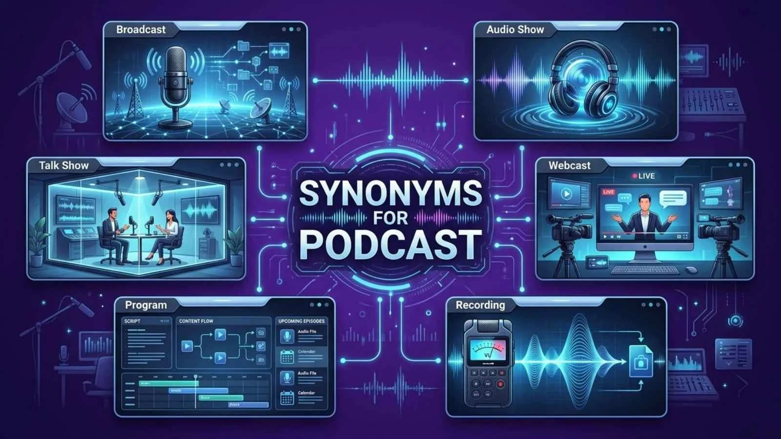 synonyms for podcast