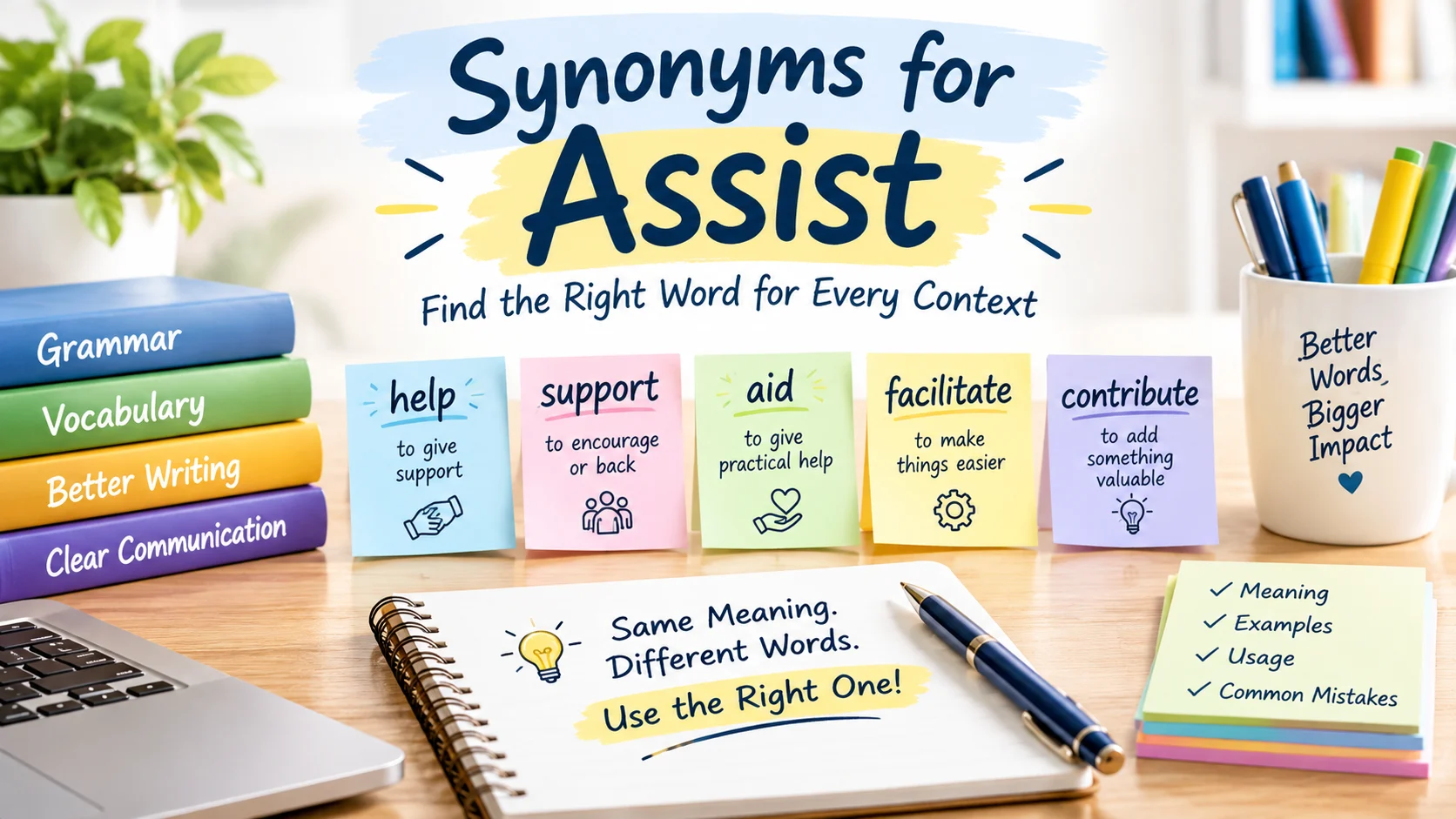Synonyms for Assist