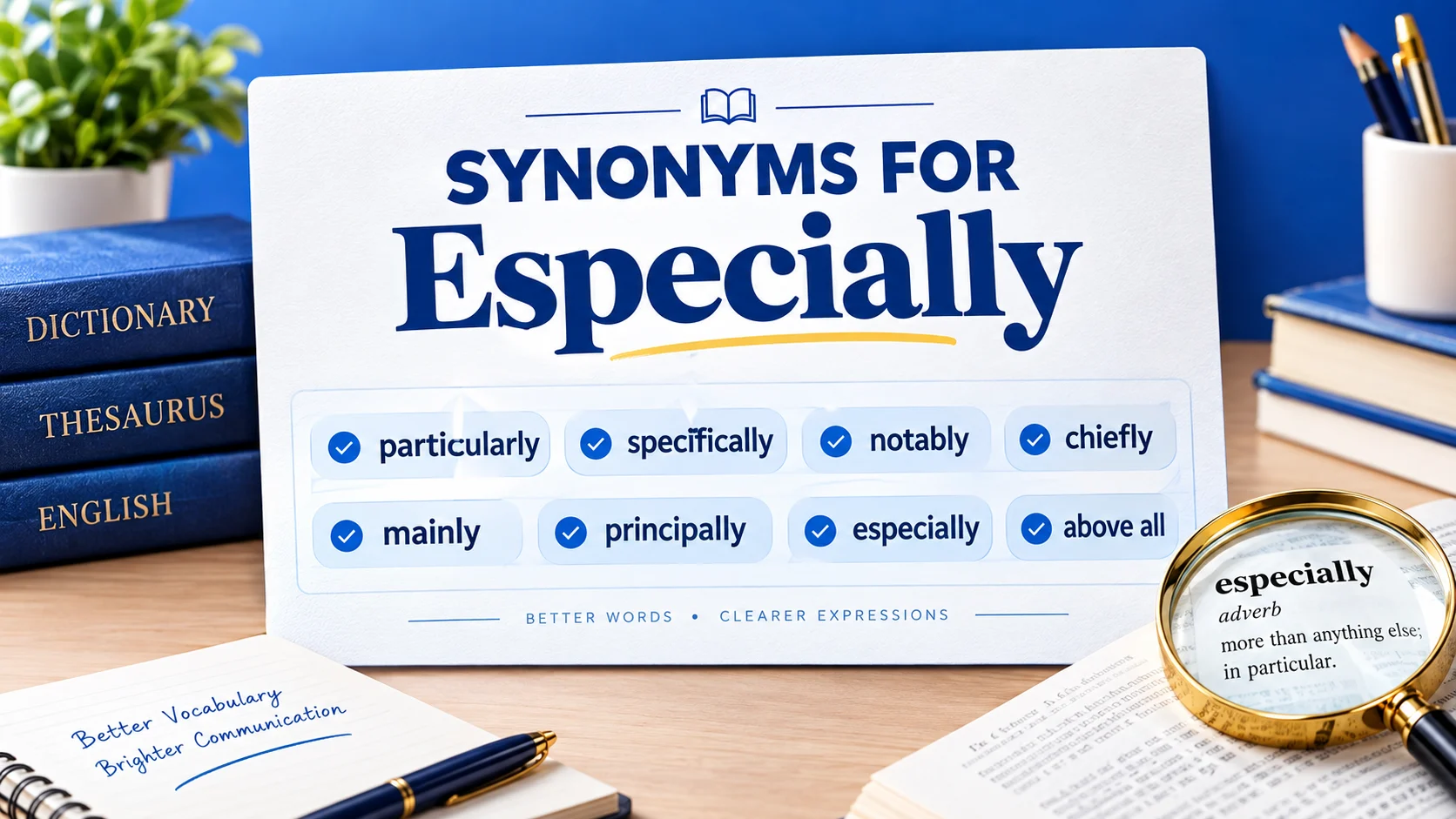 Synonyms for Especially