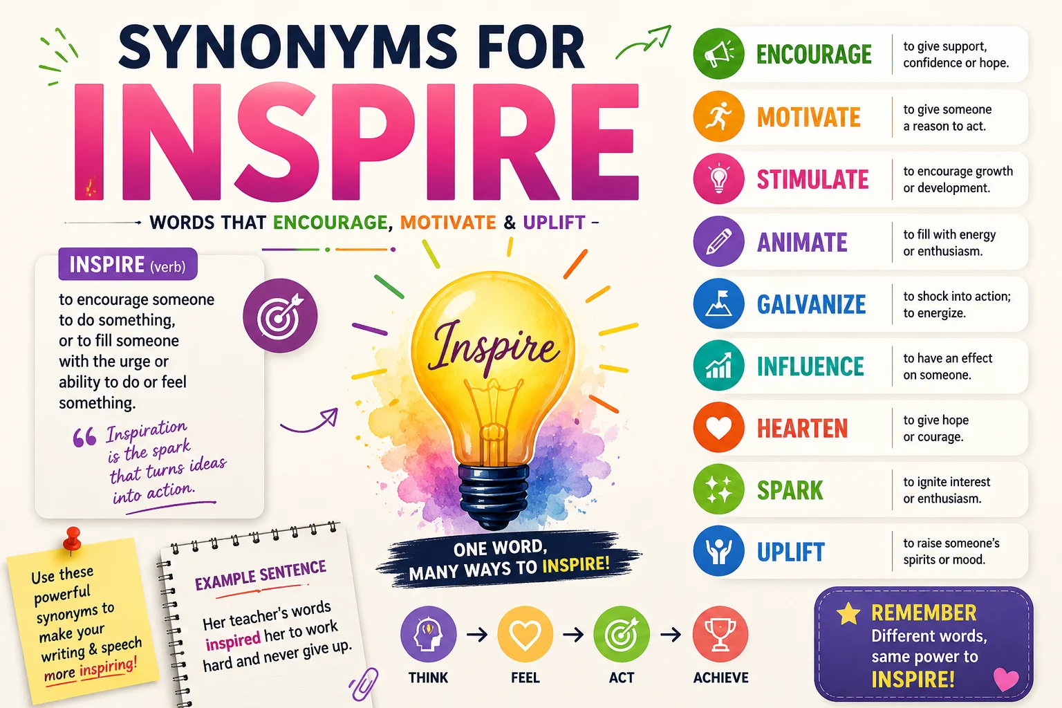 Synonyms for Inspire