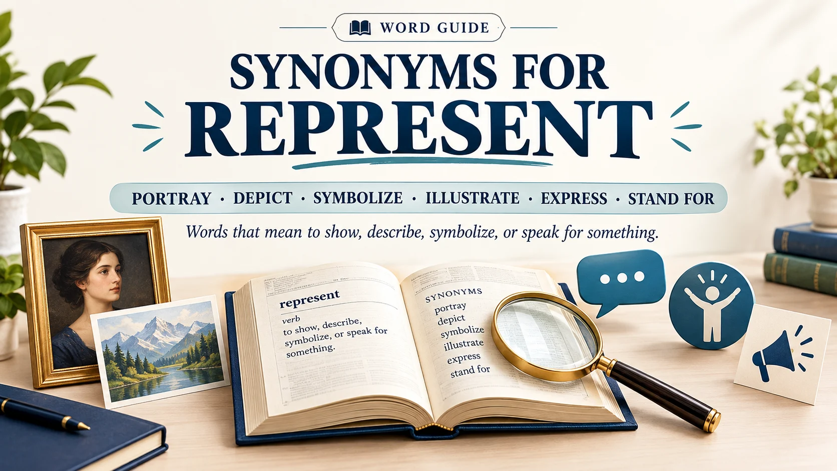 Synonyms for Represent