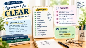Synonyms for Clear