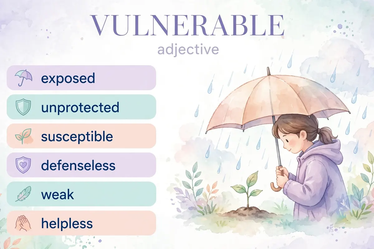 Synonyms for Vulnerable