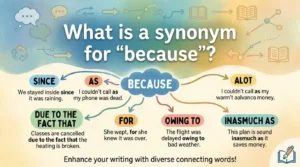 what is a synonym for because